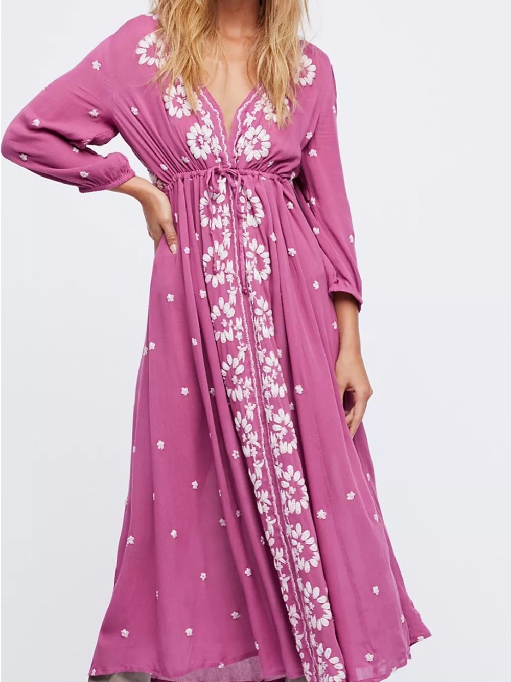 Free People Embroidered Fable Midi Dress - Picture 4 of 8